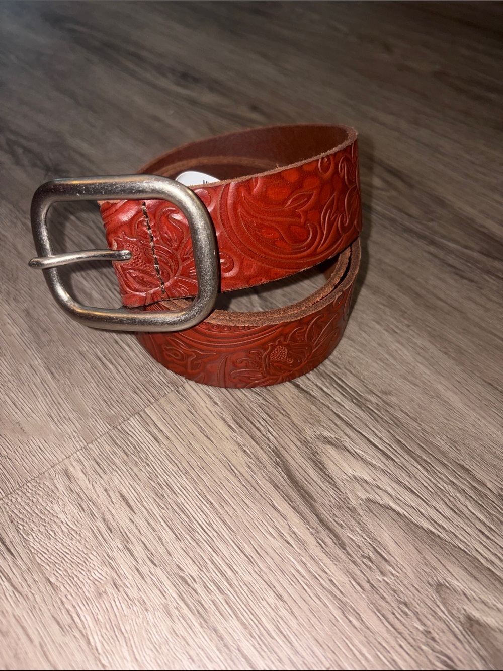 Lucky Brand Tooled Genuine Leather Belt